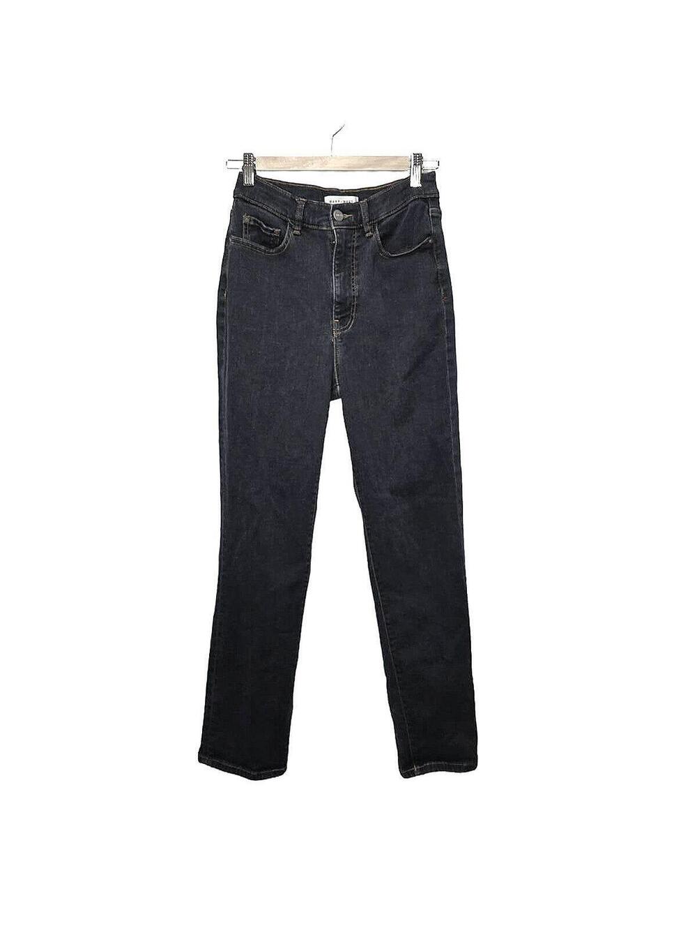 Warp + Weft Aspen Pitken Black High Rise Straight Leg Jeans- Women's Size 27